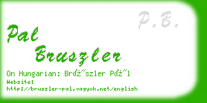 pal bruszler business card